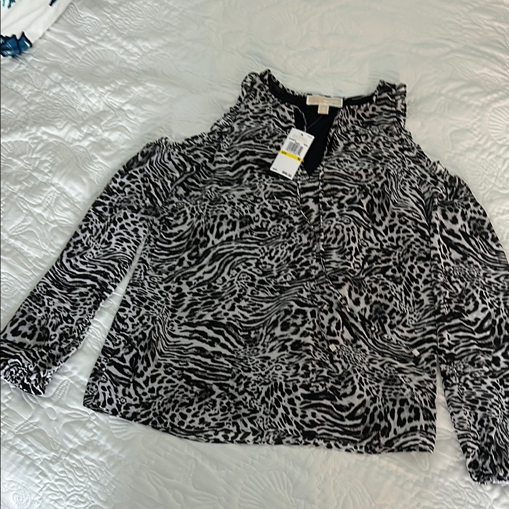 MICHAEL Michael Kors Black and White Blouse